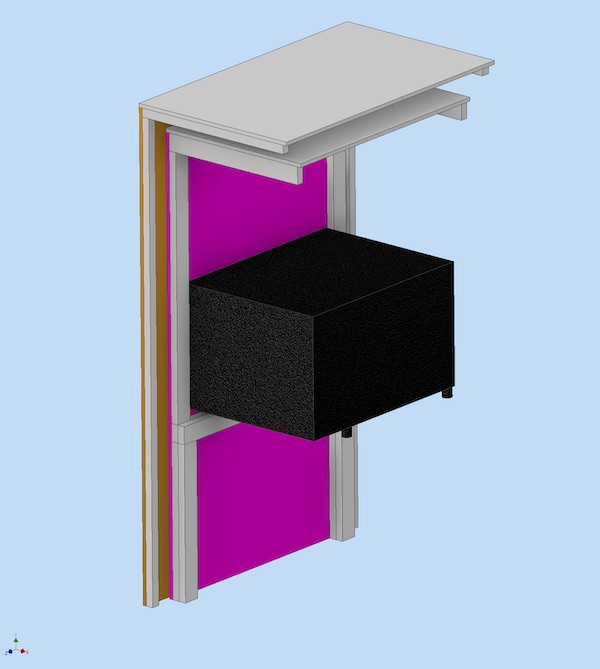 CNC enclosure schematic rendering