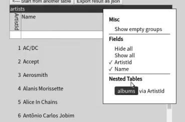 join context menu